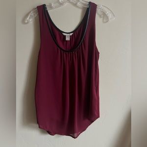 Women's Burgundy Sleeveless Top